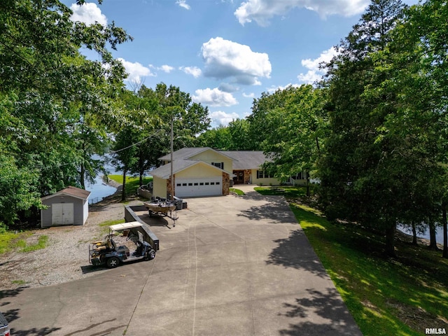 12897 Egypt Shores Dr, Creal Springs, IL 62922 - view of front of home with driveway and stone siding