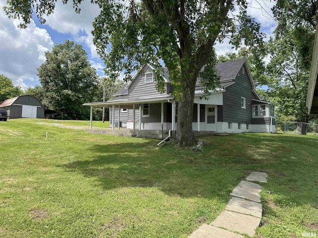 6984 Washington St, Mulkeytown, IL 62865 - view of front of house featuring a detached garage