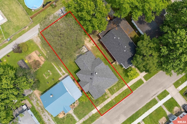 2112 Herbert St, Murphysboro, IL 62966 - aerial view of property's location with property parcel outlined