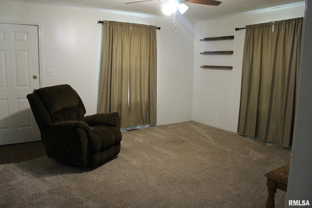 111 Rufus, Mount Vernon, IL 62864 - sitting room featuring carpet flooring and a ceiling fan