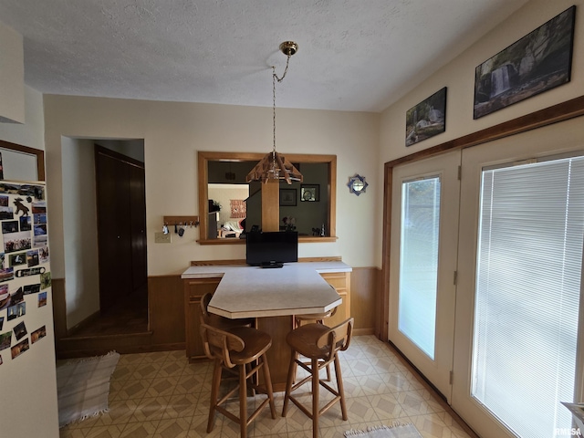 2998 Massac Creek Rd, Metropolis, IL 62960 - dining area with healthy amount of natural light, light flooring, and a textured ceiling
