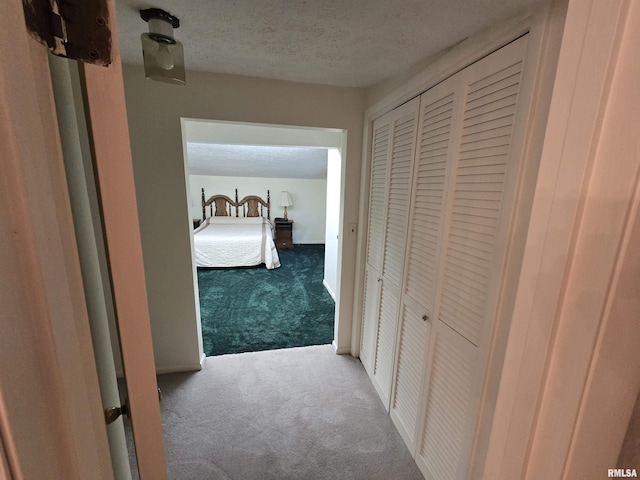2998 Massac Creek Rd, Metropolis, IL 62960 - hall with carpet flooring and a textured ceiling