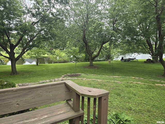 2998 Massac Creek Rd, Metropolis, IL 62960 - view of green lawn featuring a water view