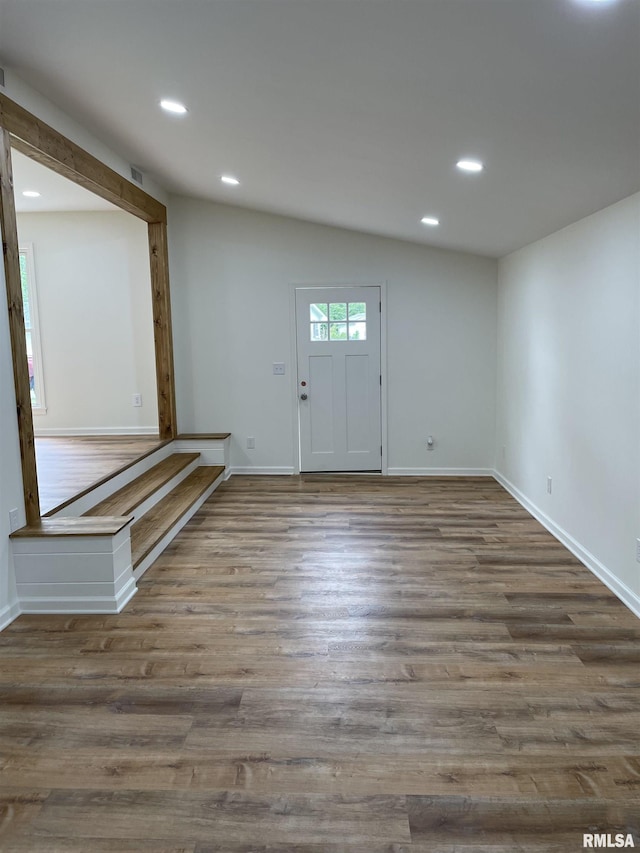 208 Dorris Dr, Metropolis, IL 62960 - entrance foyer with recessed lighting, baseboards, and wood finished floors