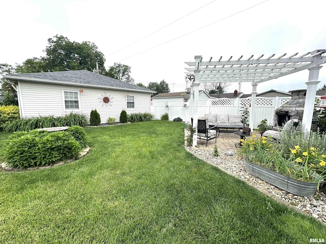 118 W 5th St, Hoffman, IL 62250 - view of yard with a pergola and a patio