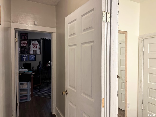 211 E Cross St, Dongola, IL 62926 - hall with dark wood finished floors