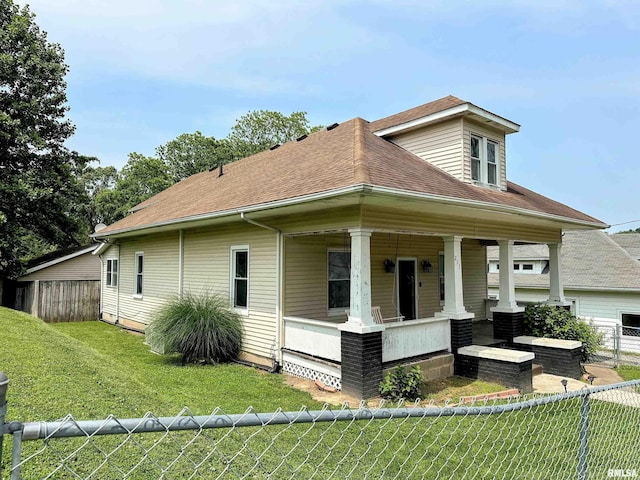 211 E Cross St, Dongola, IL 62926 - view of front of home with covered porch and roof with shingles