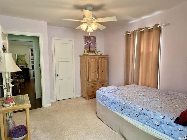 2016 Greenview St, Metropolis, IL 62960 - bedroom featuring light carpet and ceiling fan