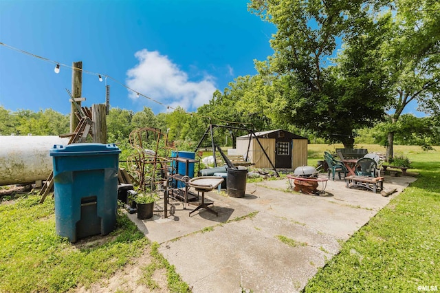 2601 Nielson Crossing Rd, Marion, IL 62959 - view of patio with a fire pit