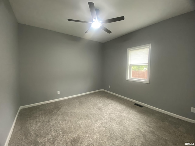 421 N 10th St, Benton, IL 62812 - carpeted spare room featuring ceiling fan and baseboards