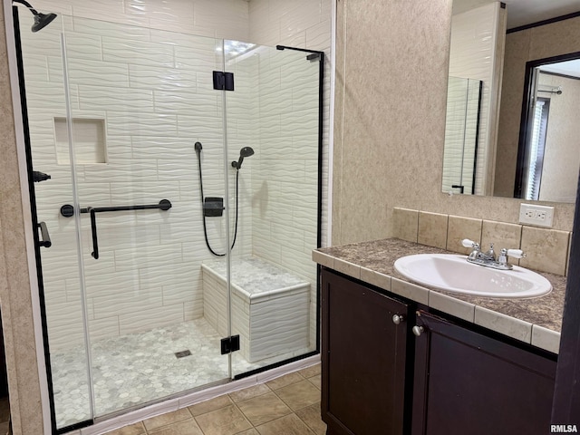 113 E 21st St, Metropolis, IL 62960 - full bath featuring vanity and a shower stall