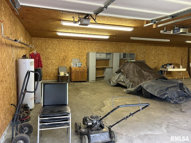 1606 W Faust St, Marion, IL 62959 - garage featuring a garage door opener and water heater