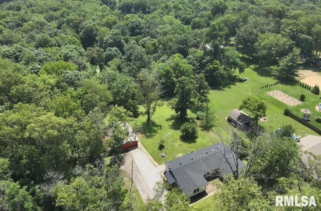15074 N Mccauley Ln, Mount Vernon, IL 62864 - drone / aerial view of a heavily wooded area