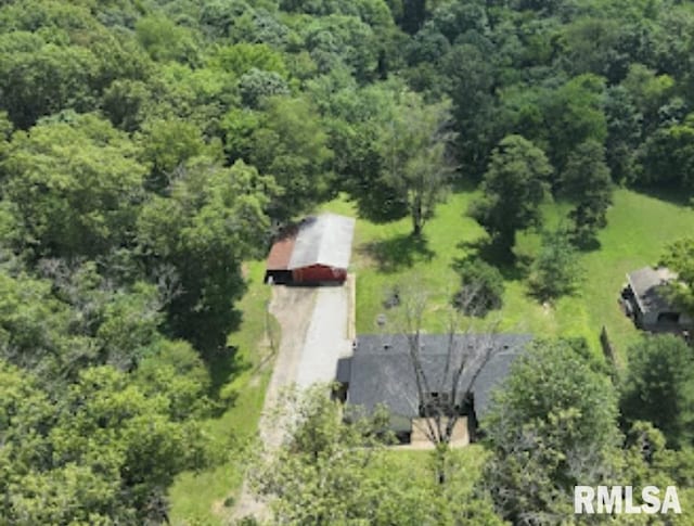 15074 N Mccauley Ln, Mount Vernon, IL 62864 - bird's eye view of a heavily wooded area