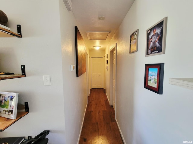 100 Stable Dr, Carterville, IL 62918 - hallway featuring dark wood-style floors and baseboards