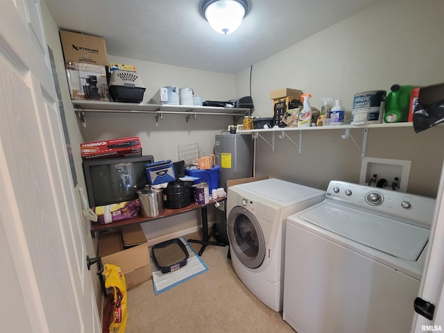 100 Stable Dr, Carterville, IL 62918 - washroom featuring separate washer and dryer and water heater