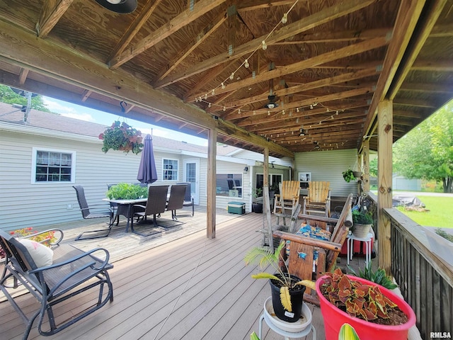 100 Stable Dr, Carterville, IL 62918 - wooden terrace featuring outdoor dining area