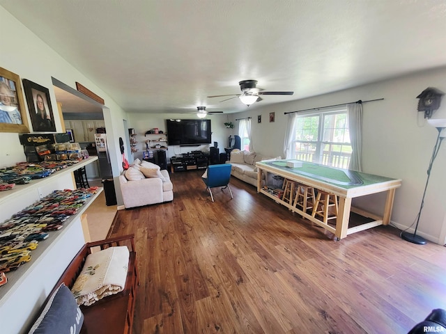 100 Stable Dr, Carterville, IL 62918 - living room with wood finished floors and a ceiling fan