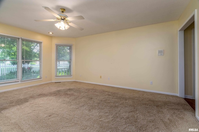1803 N Dawn Dr, Marion, IL 62959 - carpeted empty room with a ceiling fan and baseboards
