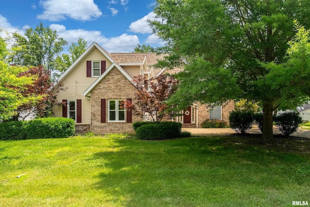 1803 N Dawn Dr, Marion, IL 62959 - view of front of property featuring brick siding and a front lawn