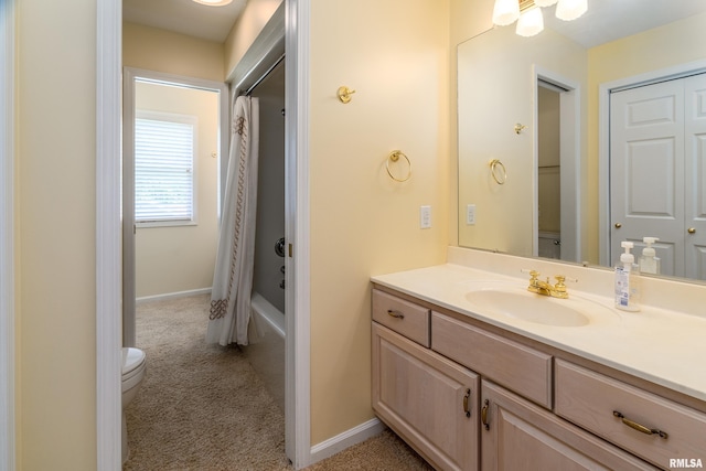 1803 N Dawn Dr, Marion, IL 62959 - full bath featuring vanity and shower / bathtub combination with curtain