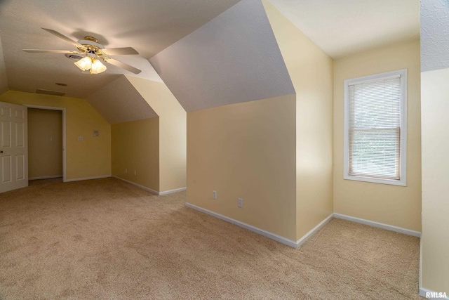 1803 N Dawn Dr, Marion, IL 62959 - bonus room featuring carpet flooring, vaulted ceiling, and ceiling fan