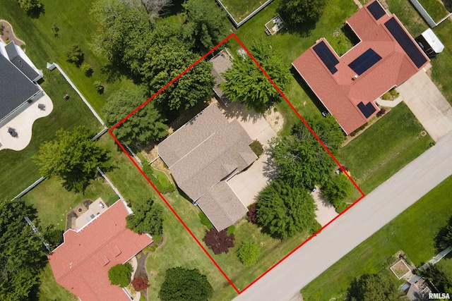 1803 N Dawn Dr, Marion, IL 62959 - aerial view of property's location featuring property boundaries highlighted