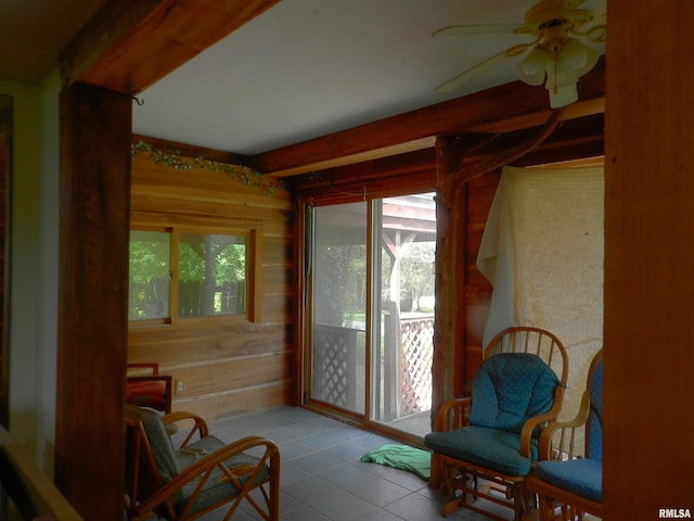 4370 Buncombe Rd, Vienna, IL 62995 - sunroom / solarium featuring beamed ceiling
