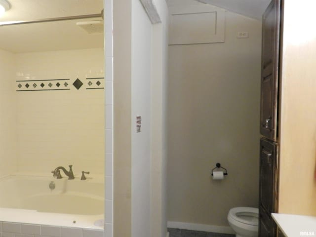 4370 Buncombe Rd, Vienna, IL 62995 - bathroom with tiled bath, vanity, and a shower