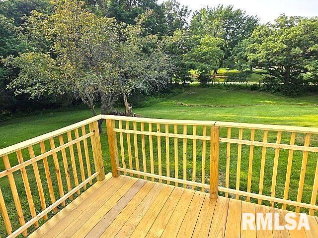 18802 E Fairfield Rd, Mount Vernon, IL 62864 - wooden terrace with a yard