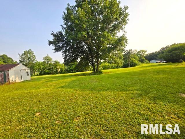 18802 E Fairfield Rd, Mount Vernon, IL 62864 - view of green lawn with view of wooded area