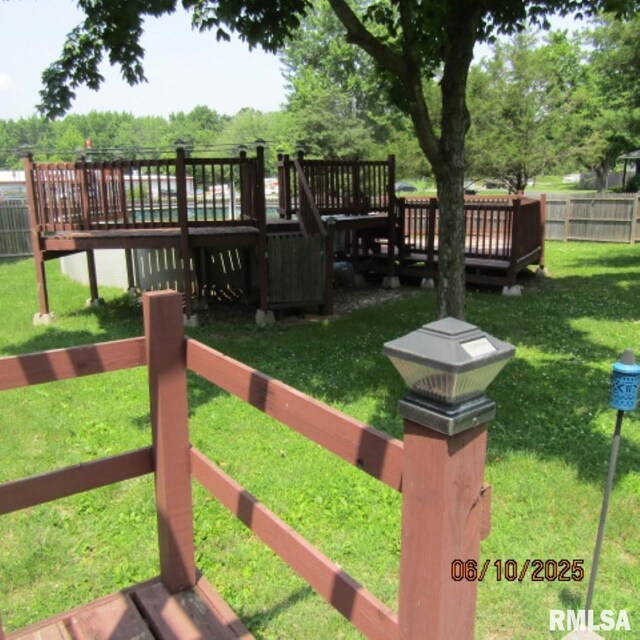 632 N Pershing St, Energy, IL 62933 - fenced yard with a wooden deck