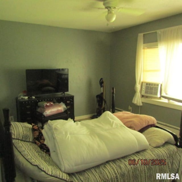 632 N Pershing St, Energy, IL 62933 - bedroom with ceiling fan and cooling unit