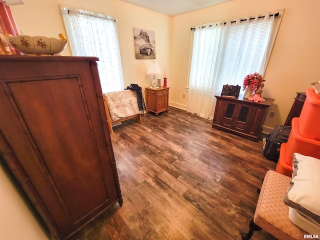 511 W 4th St, Flora, IL 62839 - sitting room featuring dark wood-type flooring and plenty of natural light