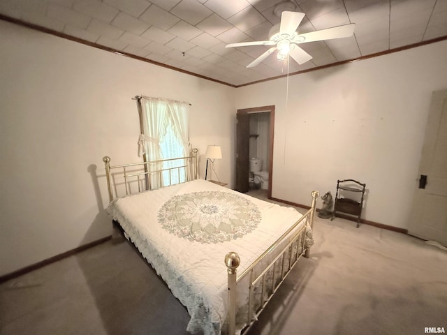 306 E 5th St, West Frankfort, IL 62896 - bedroom featuring carpet floors and crown molding