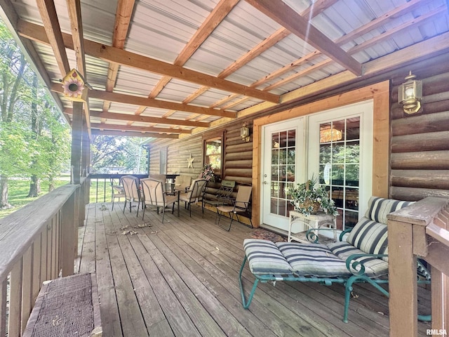 9596 Fox Hunters Rd, Benton, IL 62812 - view of wooden terrace