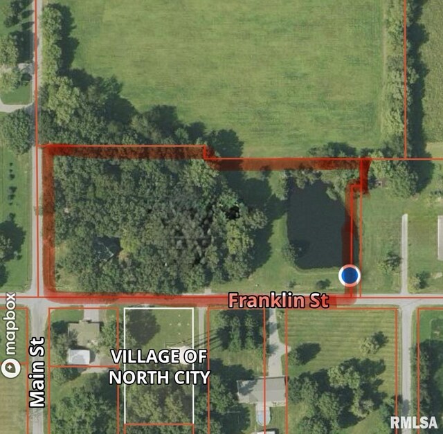 9596 Fox Hunters Rd, Benton, IL 62812 - aerial view of property's location featuring property parcel outlined