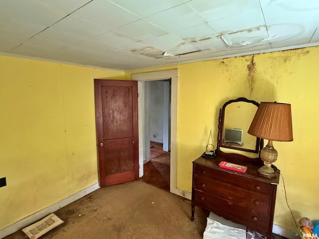 104 E 5th St, Brookport, IL 62910 - bedroom featuring unfinished concrete floors and baseboards