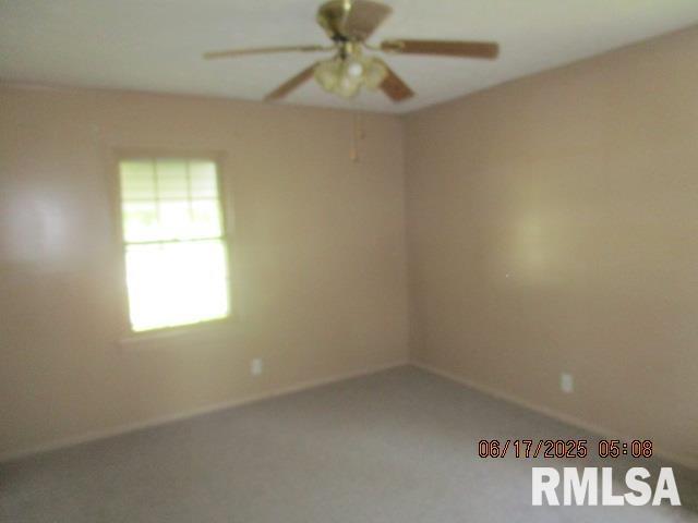 800 N Buchanan St, Benton, IL 62812 - carpeted spare room with a ceiling fan and baseboards