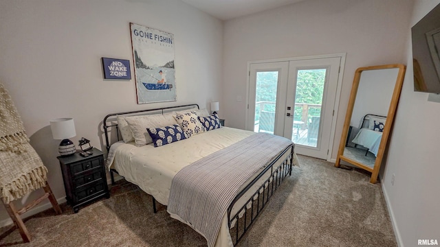 2940 Parrish Rdg, Goreville, IL 62939 - carpeted bedroom featuring access to exterior and french doors