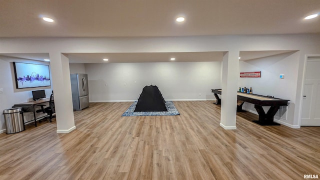 2940 Parrish Rdg, Goreville, IL 62939 - exercise room with light wood finished floors and recessed lighting