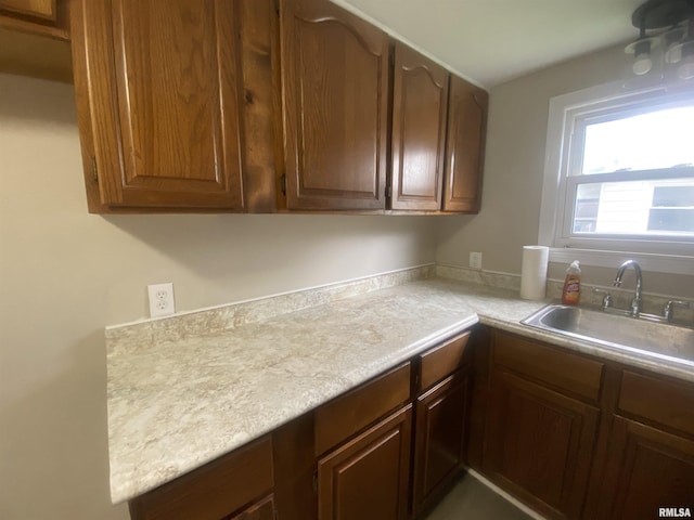 211 Charles St, Benton, IL 62812 - kitchen with a sink and light countertops