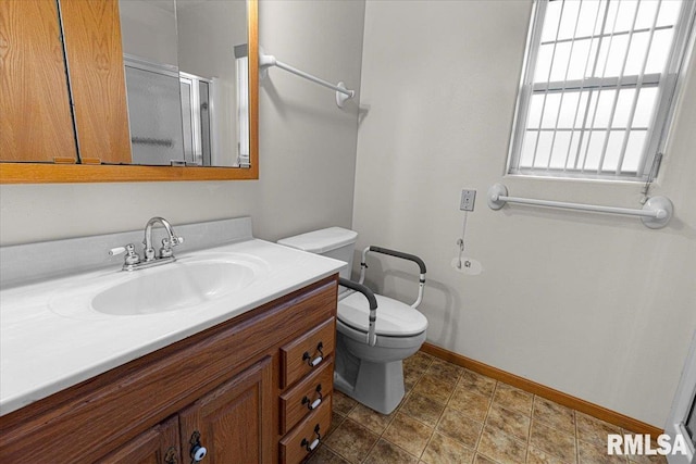 1504 Apache Dr, Marion, IL 62959 - bathroom with vanity and a stall shower