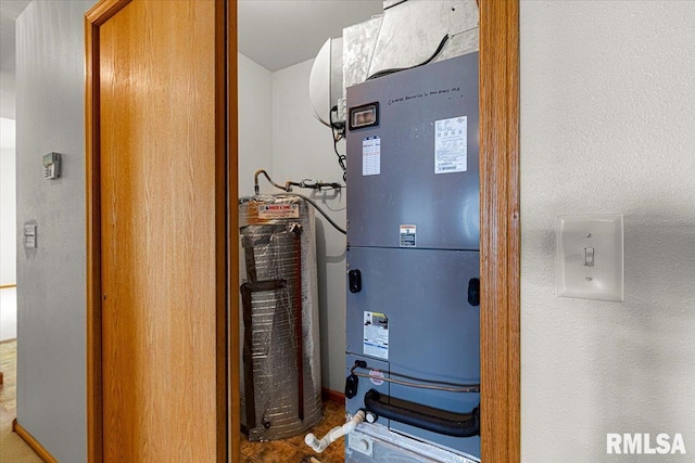 1504 Apache Dr, Marion, IL 62959 - utility room featuring heating unit