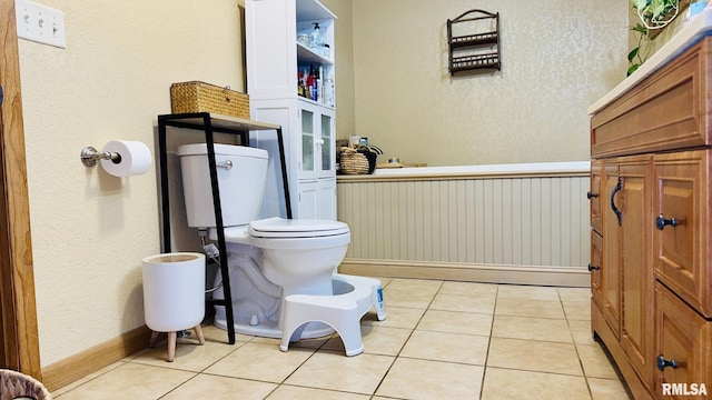 2209 Cedar Hill Rd, West Frankfort, IL 62896 - bathroom with a textured wall and tile patterned floors
