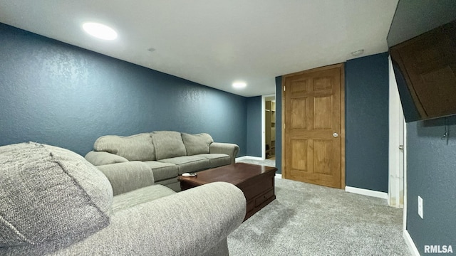 2209 Cedar Hill Rd, West Frankfort, IL 62896 - living room with carpet flooring and a textured wall