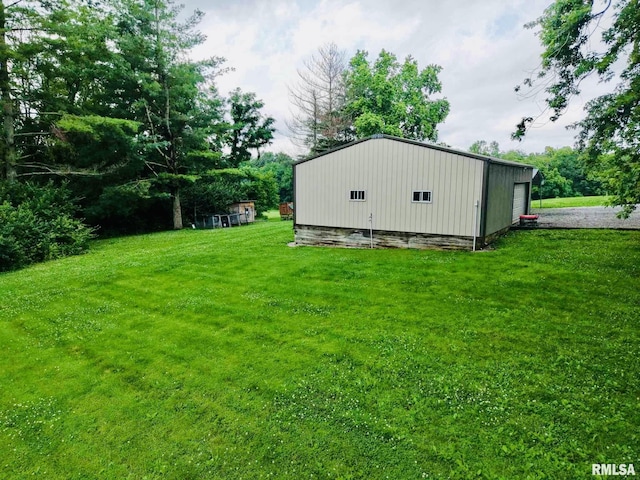 2209 Cedar Hill Rd, West Frankfort, IL 62896 - view of grassy yard featuring an outdoor structure and a pole building