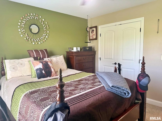 5024 Rosebud Rd, Metropolis, IL 62960 - carpeted bedroom featuring baseboards and a closet