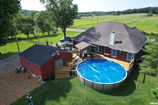 5024 Rosebud Rd, Metropolis, IL 62960 - view of pool with a deck and a covered pool