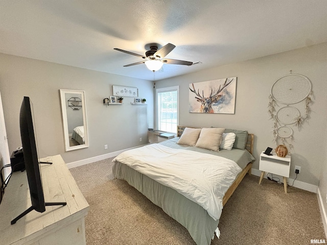 408 Madison St, Cambria, IL 62915 - bedroom with light colored carpet and ceiling fan